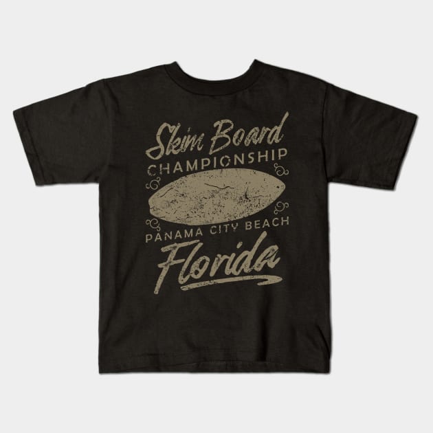 Panama City Beach Florida Skim Board Championship Kids T-Shirt by JakeRhodes